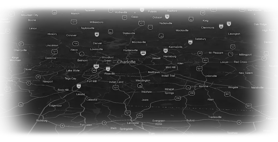 Interactive map showing service area coverage
