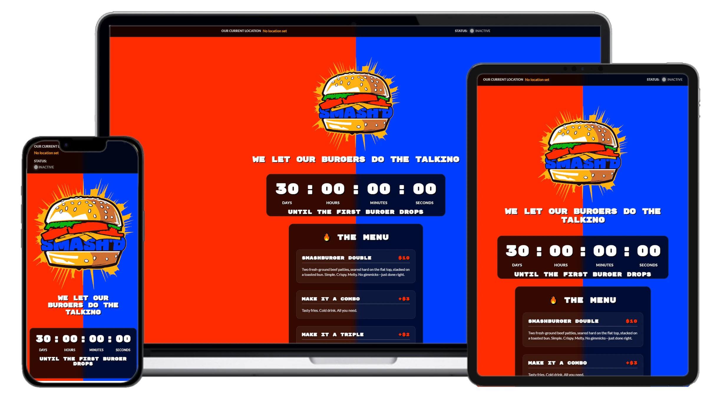 Custom restaurant website design optimized for mobile ordering and fast loading
